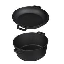 2 Piece Pheme Cast Iron Dutch Oven & Skillet Set