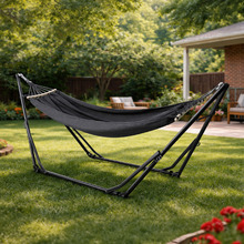 Zaire Cotton-Blend Hammock with Stand