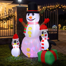 Snowman & Penguin LED Inflatable Christmas Decoration