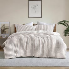 Natural Stripe Frankie Quilt Cover Set