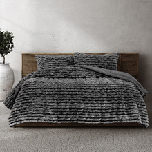 Cole Faux Fur Single/Double Comforter Set