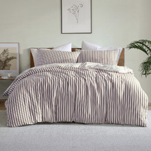 Pomegranite Stripe Frankie Quilt Cover Set