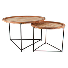 2 Piece Black Ardano Side Table Set