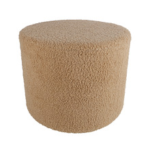 Beige Talia Fleece Pouffe