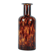 30cm Easton Leopard Print Glass Vase