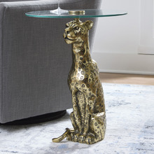 Clayton Leopard Aluminium Side Table