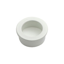 Matte White Round Flush Cabinet Handle