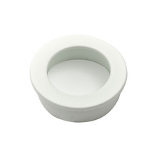 Matte White Round Flush Cabinet Handle