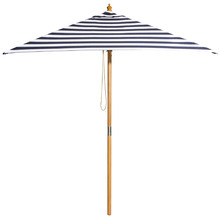 2m Navy & White Striped St. Tropez Market Umbrella