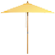 2m Yellow & White Striped Sunny Marbella Market Umbrella