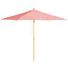 3m Red & White Striped Monte Carlo Market Umbrella