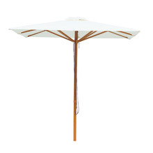 Cream Aluminium Square Market Umbrella