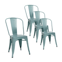 Tolix Replica Steel Dining Chairs (Set of 4)