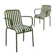 Clifford Steel Outdoor Dining Chairs (Set of 2)