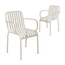 Clifford Steel Outdoor Dining Chairs (Set of 2)