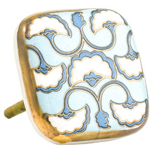 Art Deco Square Ceramic Knob
