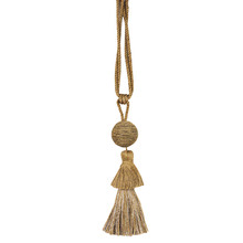 Natural & Silver Tassel Curtain Tieback