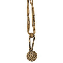 Natural & Black Jute Ball Curtain Tieback