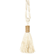 Cotton & Mango Wood Tassel Curtain Tieback