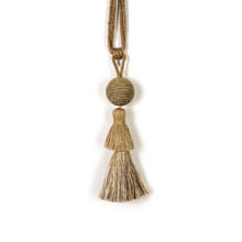 Natural & Silver Tassel Curtain Tieback