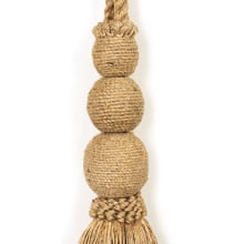 Natural Triple Sphere Jute Curtain Tieback