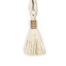Cotton & Mango Wood Tassel Curtain Tieback