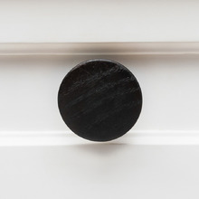 Blyth Black Oak Wood Disc Cabinet Knob