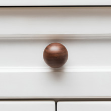 Loch Walnut Wood Sphere Cabinet Knob