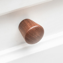 Loch Walnut Wood Cylinder Cabinet Knob