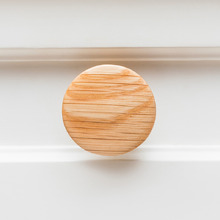 Blyth Red Oak Wood Disc Cabinet Knob