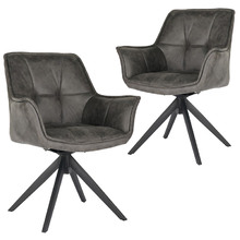 Florence Faux Suede Dining Chairs (Set of 2)