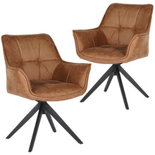 Florence Faux Suede Dining Chairs (Set of 2)