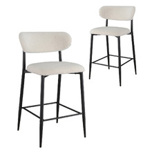 66cm Lorwie Boucle Barstools (Set of 2)