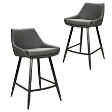 62cm Wesley Faux Leather Barstools (Set of 2)