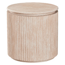 Empress Travertine-Look Side Table