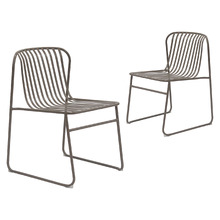 Swan Curved Outdoor Dining Chairs (Set of 2)