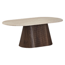 Theia Travertine-Look Coffee Table