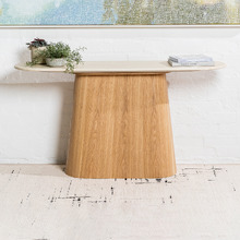 Wesley Travertine-Look Console Table