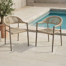 Aeliana Rope Outdoor Dining Chairs (Set of 2)