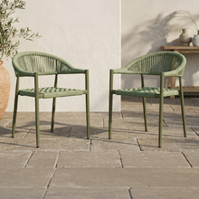 Aeliana Rope Outdoor Dining Chairs (Set of 2)