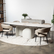 Milford Extendable Ceramic & Glass Dining Table