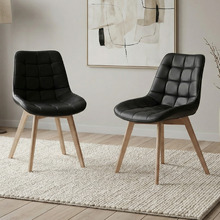 Fresno Faux Leather Dining Chairs (Set of 2)