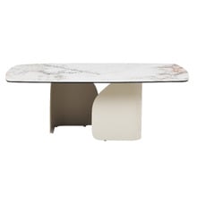 Milford Rectangular Ceramic & Glass Coffee Table