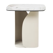 Milford Ceramic & Glass Side Table
