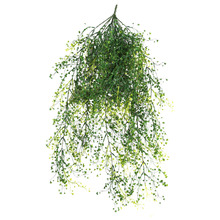 90cm Faux Hanging Mixed Green String of Pearls