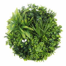 50cm Faux Flowering White Green Wall Disc