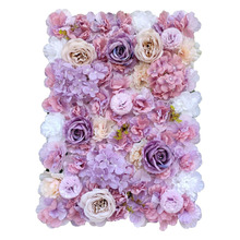 60cm Pink & White Faux Flower Wall Panel