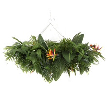 70cm Faux Hanging Tropical Plant Arrangement