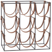Orwell 9 Bottle Leather Wine Rack