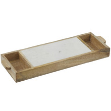 Eliot Marble & Wood Serving Tray